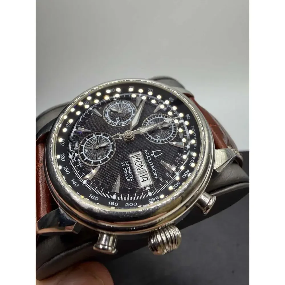 Bulova Accutron Chronograph Automatic Gemini Watch C899183 SPB-TS 371851